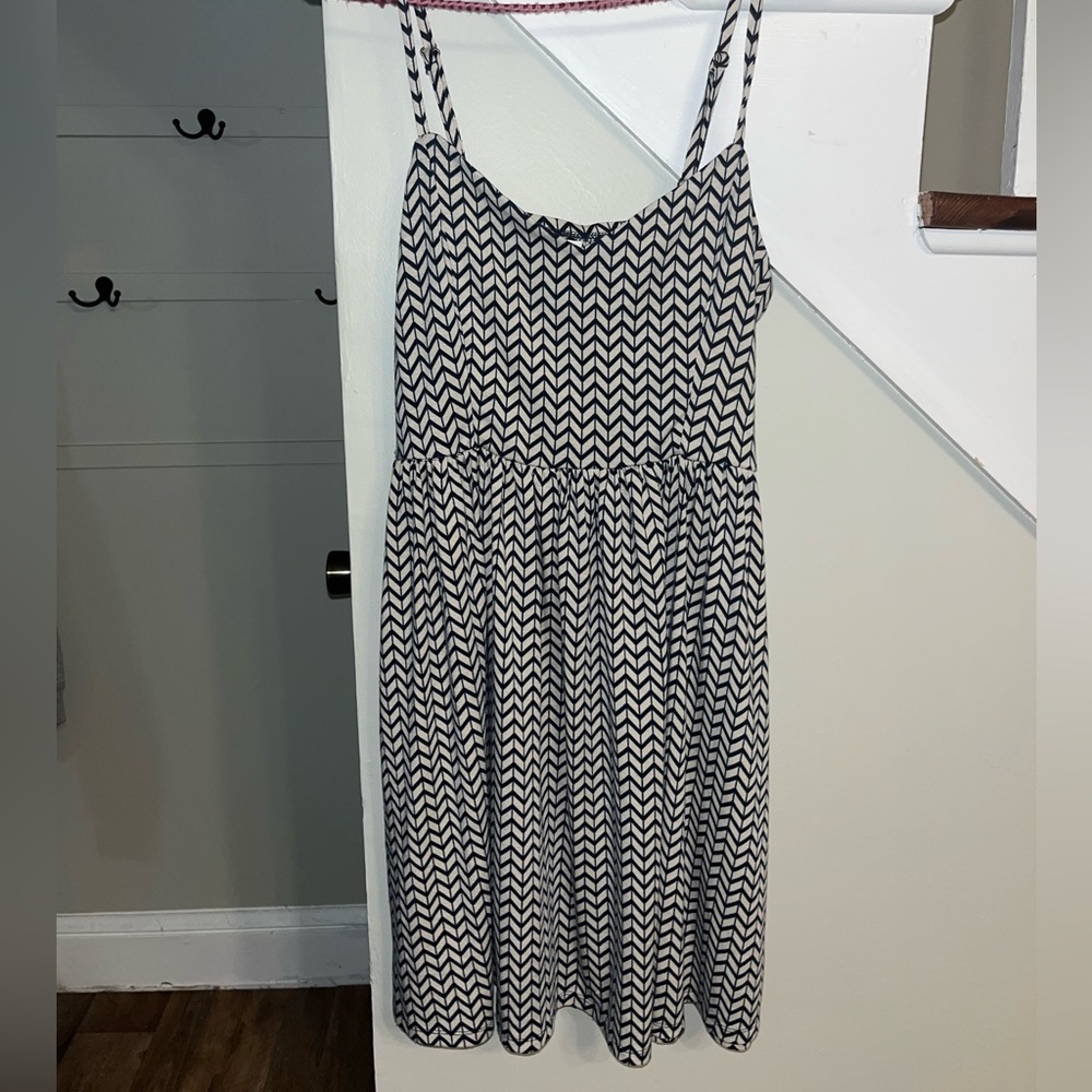 Blue and white casual xhilaration dress with pockets